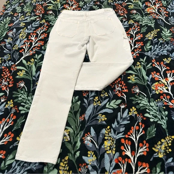 Paige- Jolie Cargo Pants Straight Leg in Crisp White Sz: 28 - Picture 6 of 7